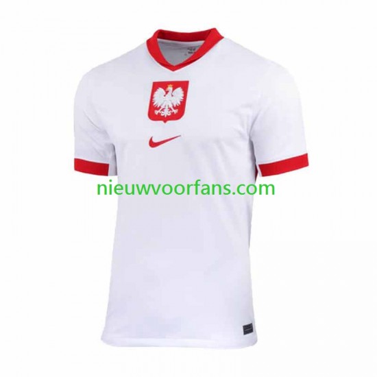 Polen Heren Shirt met Bedrukking Thuis 2024 Korte Mouw