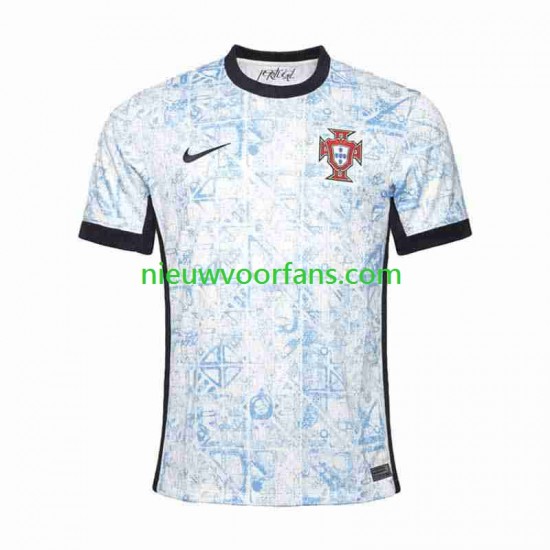Portugal Heren Shirt met Bedrukking Uit Euro 2024 Korte Mouw