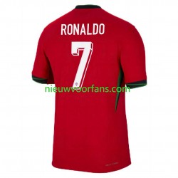 Portugal Heren Shirt met Bedrukking Cristiano Ronaldo 7 Thuis Euro 2024 Korte Mouw