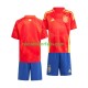 Spanje Kind Shirt met Bedrukking Thuis Euro 2024 Korte Mouw