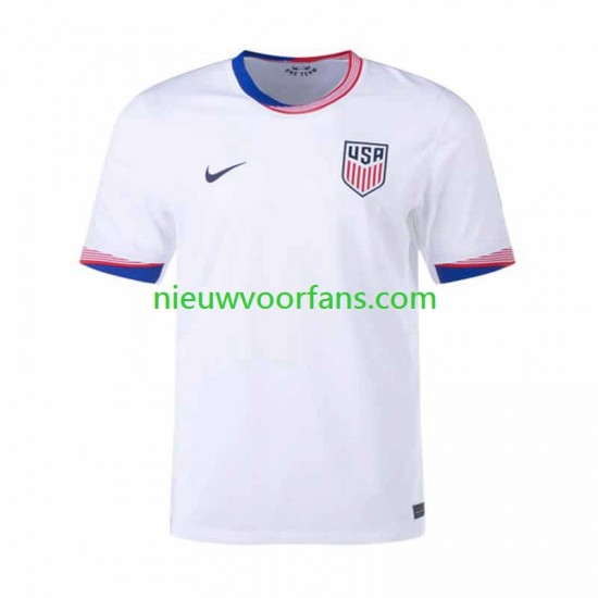 USA Heren Shirt met Bedrukking Thuis 2024 Korte Mouw
