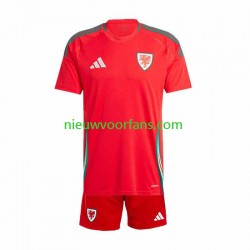 Wales Kind Shirt met Bedrukking Thuis 2024 Korte Mouw