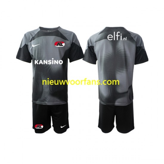 AZ Alkmaar Kind Shirt met Bedrukking Doelman Uit 2022-2023 Korte Mouw