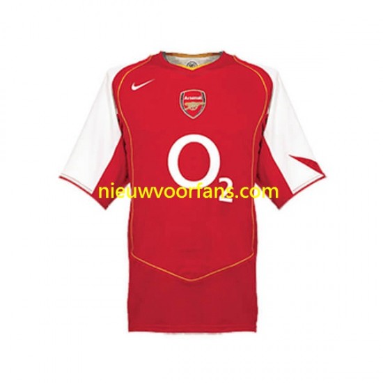 Arsenal Heren Shirt met Bedrukking Retro Thuis 2004 Korte Mouw
