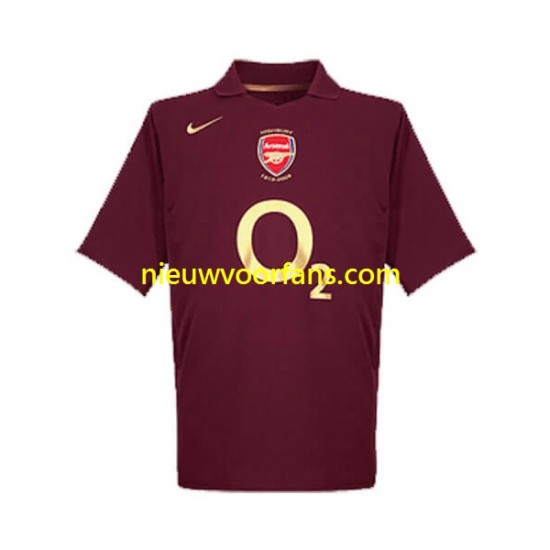 Arsenal Heren Shirt met Bedrukking 2005 Retro Thuis Korte Mouw