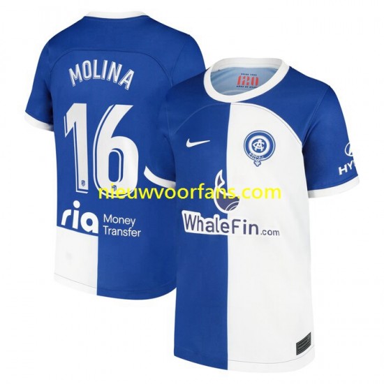 Atlético Madrid Heren Shirt met Bedrukking Molina 16 120 Anniversary Thuis 2022-2023 Korte Mouw