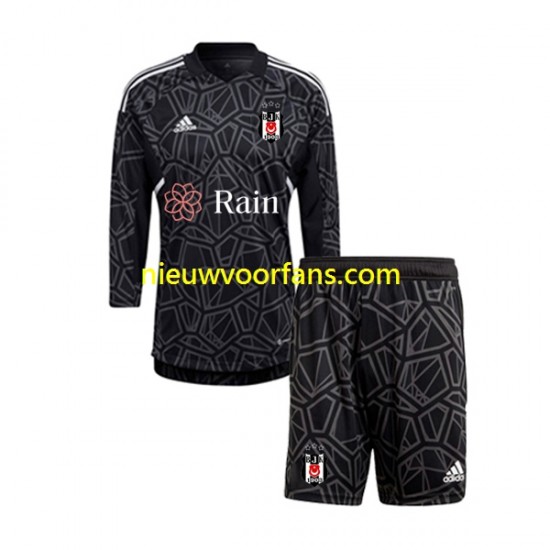 Besiktas Kind Shirt met Bedrukking Doelman Uit 2022-2023 Lange Mouw