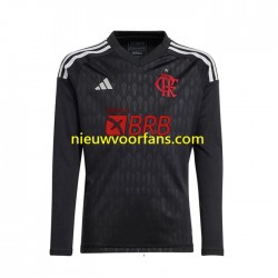 CR Flamengo Heren Shirt met Bedrukking Doelman Uit 2023-2024 Lange Mouw