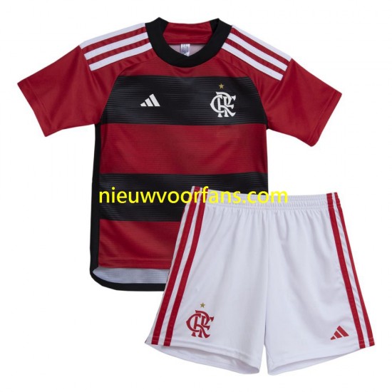 CR Flamengo Kind Shirt met Bedrukking Thuis 2023-2024 Korte Mouw