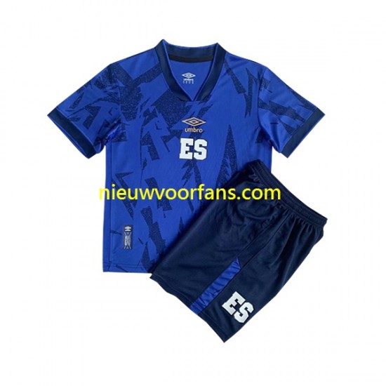 EL Salvador Kind Shirt met Bedrukking Thuis 2023 Korte Mouw