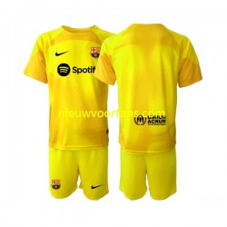 FC Barcelona Kind Shirt met Bedrukking Doelman Vierde 2022-2023 Korte Mouw
