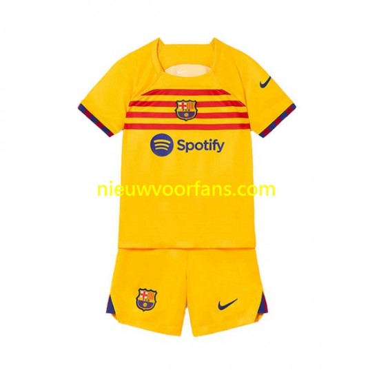 FC Barcelona Kind Shirt met Bedrukking Vierde 2022-2023 Korte Mouw