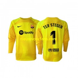 FC Barcelona Heren Shirt met Bedrukking Doelman Ter Stegen 1 Vierde 2022-2023 Lange Mouw