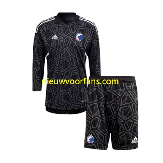 FC Kopenhagen Kind Shirt met Bedrukking Doelman Thuis 2022-2023 Lange Mouw