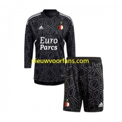Feyenoord Rotterdam Kind Shirt met Bedrukking Doelman Vierde 2022-2023 Lange Mouw