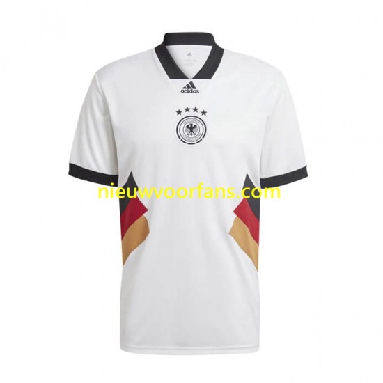 Duitsland Heren Shirt met Bedrukking Icon Retro Thuis 2022-2023 Korte Mouw