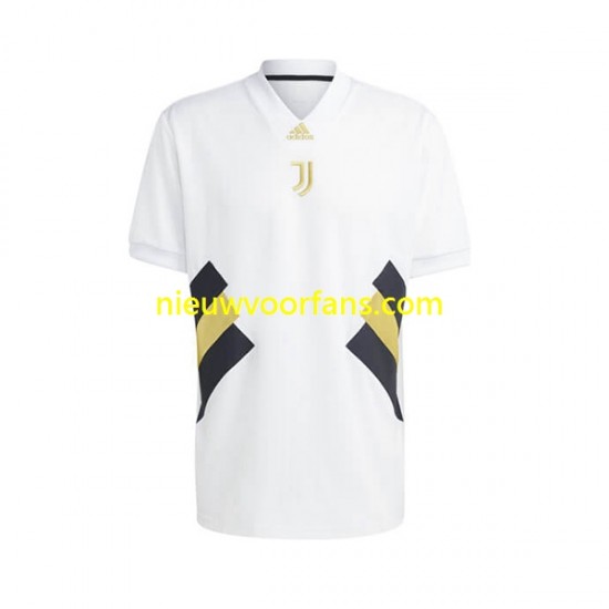 Juventus Heren Shirt met Bedrukking Icon Retro Thuis 2022-2023 Korte Mouw