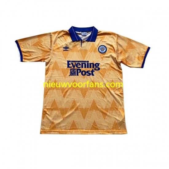 Leeds United Heren Shirt met Bedrukking Retro Uit 1991-1992 Korte Mouw