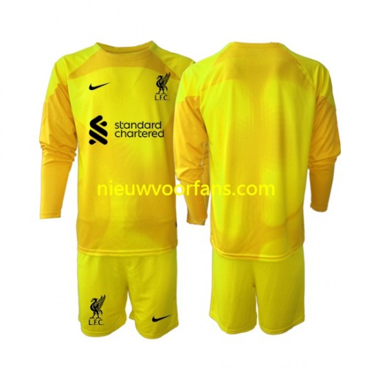 Liverpool Kind Shirt met Bedrukking Doelman Vierde 2022-2023 Lange Mouw