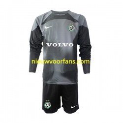 Maccabi Haifa Kind Shirt met Bedrukking Doelman Thuis 2022-2023 Lange Mouw