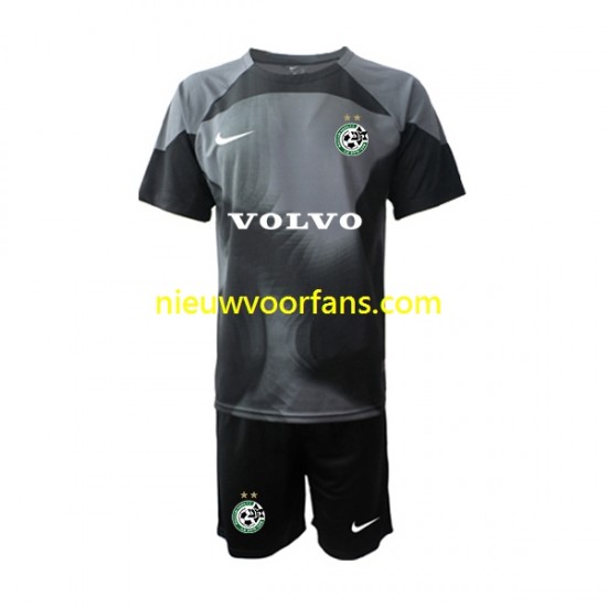 Maccabi Haifa Kind Shirt met Bedrukking Doelman Thuis 2022-2023 Korte Mouw