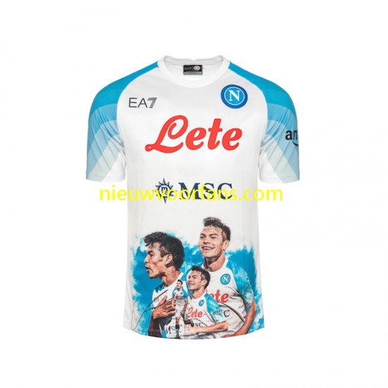 Napoli Heren Shirt met Bedrukking Face Game Lozano 11 Thuis 2022-2023 Korte Mouw