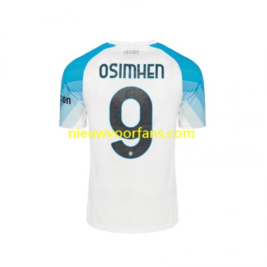 Napoli Heren Shirt met Bedrukking Face Game Osimhen 9 Thuis 2022-2023 Korte Mouw