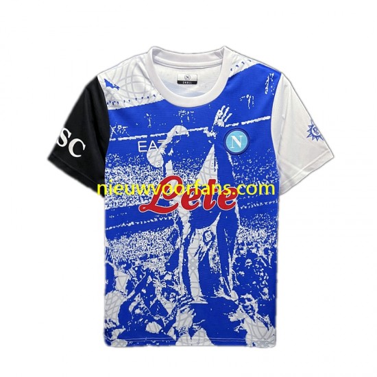 Napoli Heren Shirt met Bedrukking Maradona Champions Special Edition Thuis 2023 Korte Mouw