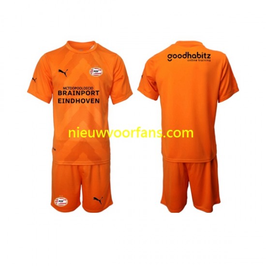 PSV Eindhoven Kind Shirt met Bedrukking Doelman Uit 2022-2023 Korte Mouw