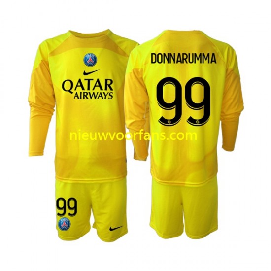 Paris Saint-Germain Kind Shirt met Bedrukking Doelman Gianluigi Donnarumma 99 Derde 2022-2023 Lange Mouw