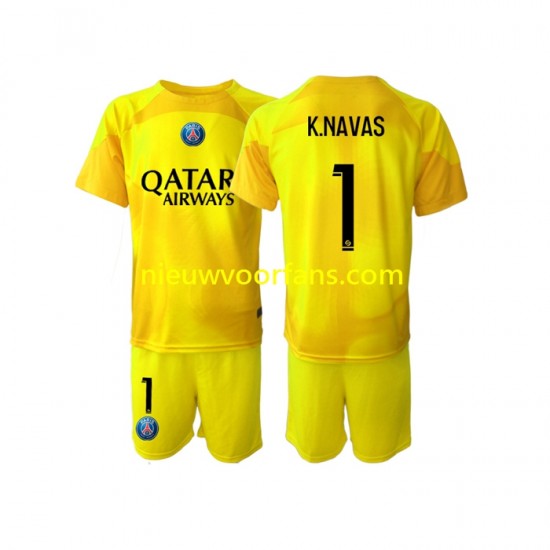 Paris Saint-Germain Kind Shirt met Bedrukking Doelman K.NAVAS 1 Derde 2022-2023 Korte Mouw