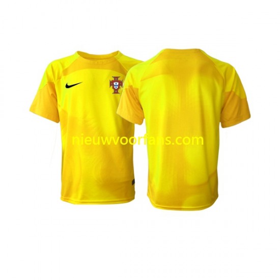 Portugal Heren Shirt met Bedrukking Doelman Thuis WK 2022 Korte Mouw