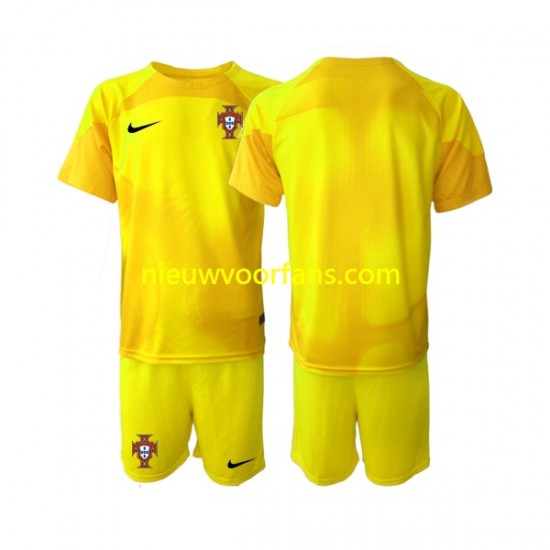 Portugal Kind Shirt met Bedrukking Doelman Thuis WK 2022 Korte Mouw