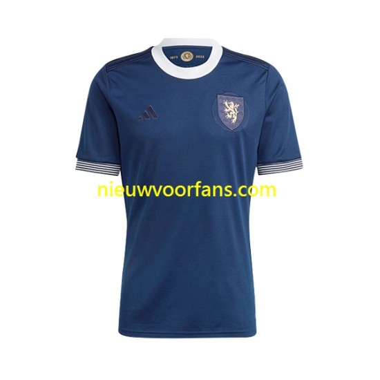 Schotland Heren Shirt met Bedrukking Anniversary Thuis 2023 Korte Mouw