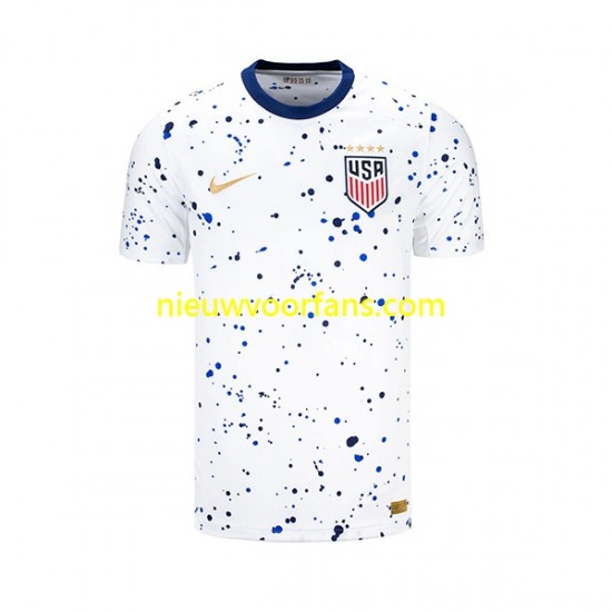 USA Heren Shirt met Bedrukking Thuis 2023 Korte Mouw