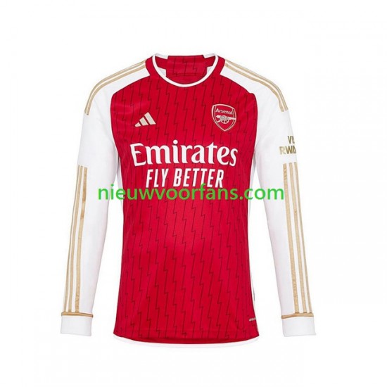 Arsenal Heren Shirt met Bedrukking Thuis 2023-2024 Lange Mouw