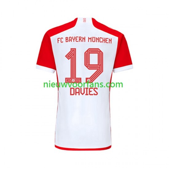 FC Bayern München Heren Shirt met Bedrukking Alphonso Davies 19 Thuis 2023-2024 Korte Mouw