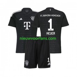 FC Bayern München Kind Shirt met Bedrukking Doelman Manuel Neuer 1 Thuis 2023-2024 Korte Mouw