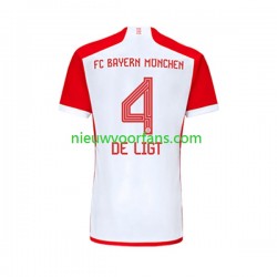 FC Bayern München Heren Shirt met Bedrukking Matthijs de Ligt 4 Thuis 2023-2024 Korte Mouw