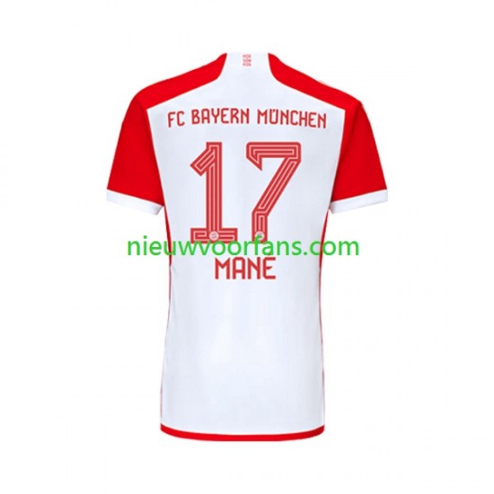 FC Bayern München Heren Shirt met Bedrukking Sadio Mane 17 Thuis 2023-2024 Korte Mouw