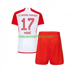 FC Bayern München Kind Shirt met Bedrukking Sadio Mane 17 Thuis 2023-2024 Korte Mouw