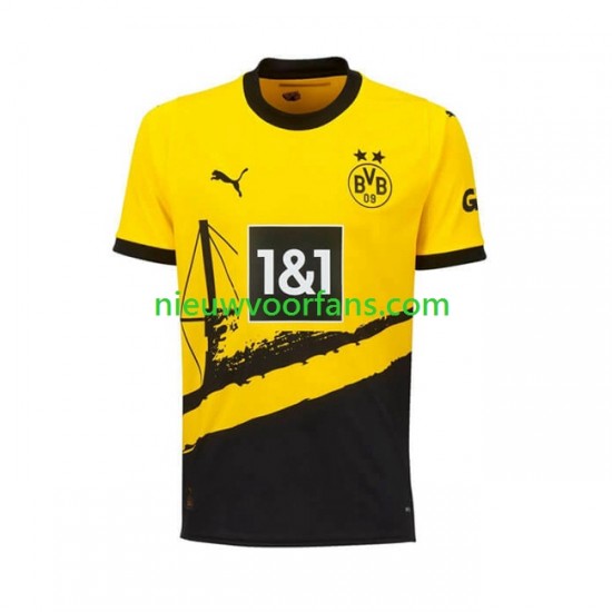 Borussia Dortmund Heren Shirt met Bedrukking Thuis 2023-2024 Korte Mouw