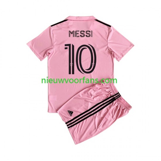 Inter Miami Kind Shirt met Bedrukking Lionel Messi 10 Thuis 2023 Korte Mouw