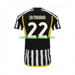 Juventus Heren Shirt met Bedrukking Angel Di Maria 22 Thuis 2023-2024 Korte Mouw