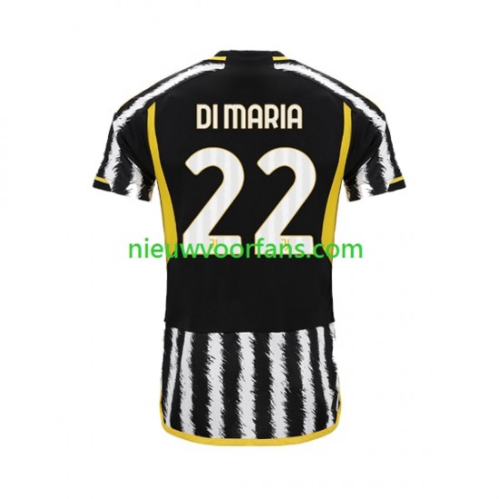 Juventus Heren Shirt met Bedrukking Angel Di Maria 22 Thuis 2023-2024 Korte Mouw
