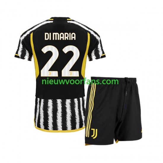 Juventus Kind Shirt met Bedrukking Angel Di Maria 22 Thuis 2023-2024 Korte Mouw