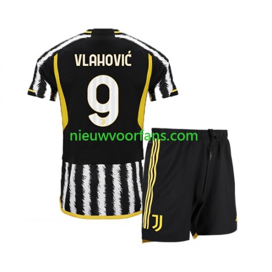 USA Juventus Kind Shirt met Bedrukking Dn Vlahovic 9 Thuis 2023-2024 Korte Mouw