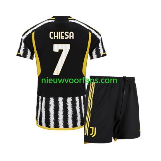 Juventus Kind Shirt met Bedrukking Federico Chiesa 7 Thuis 2023-2024 Korte Mouw