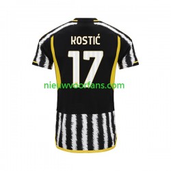 Juventus Heren Shirt met Bedrukking Filip Kostic 17 Thuis 2023-2024 Korte Mouw