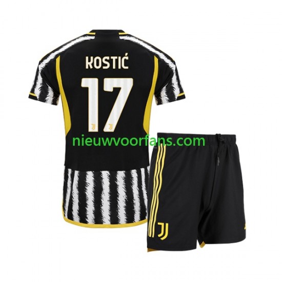 Juventus Kind Shirt met Bedrukking Filip Kostic 17 Thuis 2023-2024 Korte Mouw